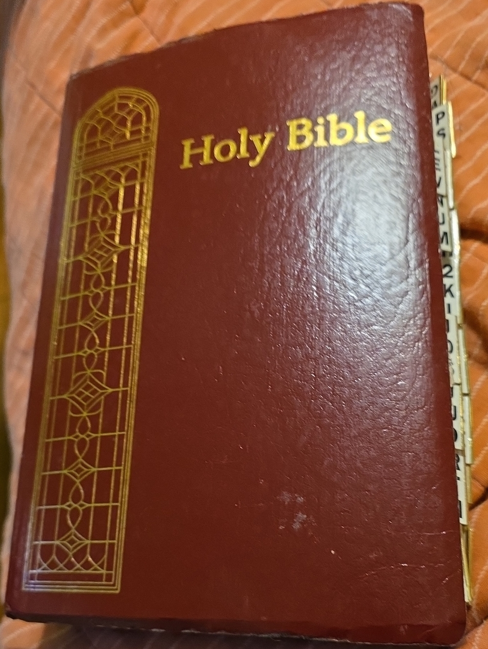 Holy Bible Burgundy Leather-Style Cover - Unbranded